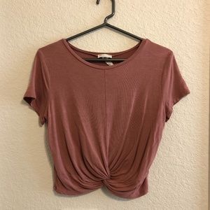 Tie front crop shirt